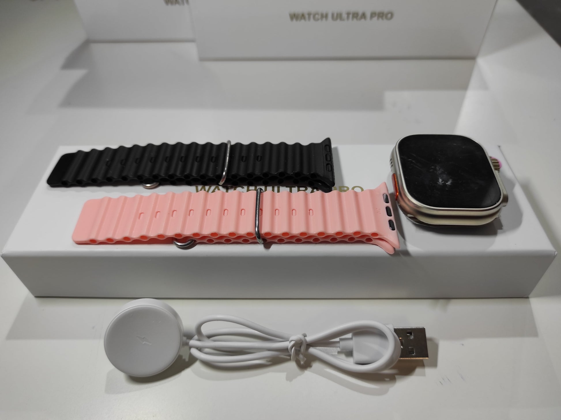 Smartwatch Ultra Pro con 2 correas ( rosa + negro ) - additional image 3